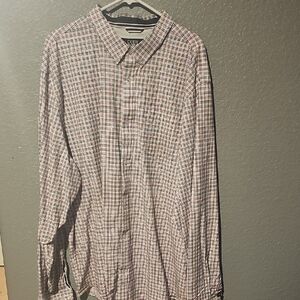 Croft & Barrow White and Red Checkered Shirt